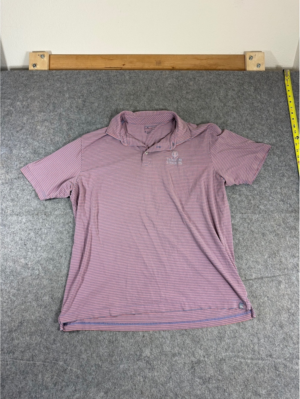Peter Millar striped short sleeve polo shirt Mens Size XL